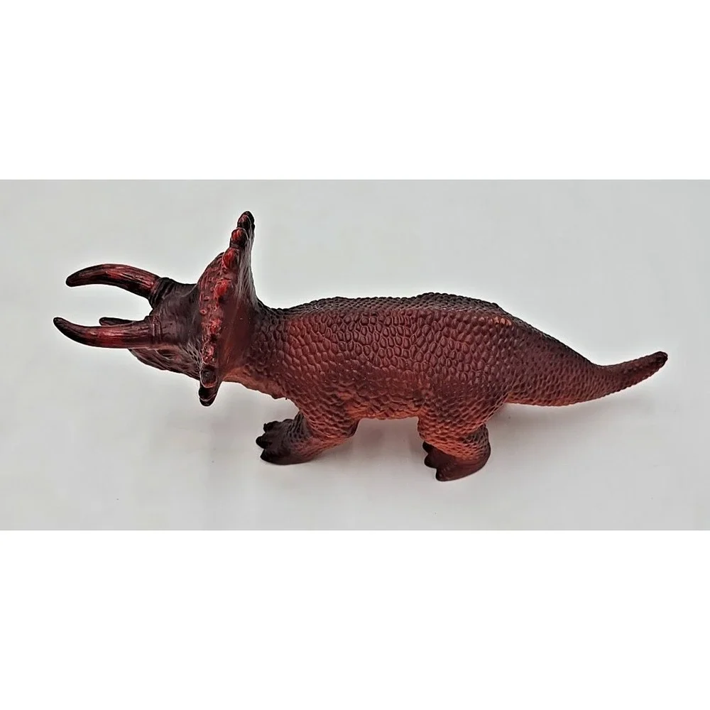 Dinosaur Triceratops Brontosaurus Pterodactyl Soft Rubber Toy Figures Lot‎